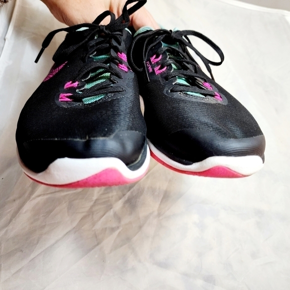 NIKE Flex Supreme TR4 Training Shoe Women's 7 Black Teal Pink Athletic Running - Picture 6 of 13
